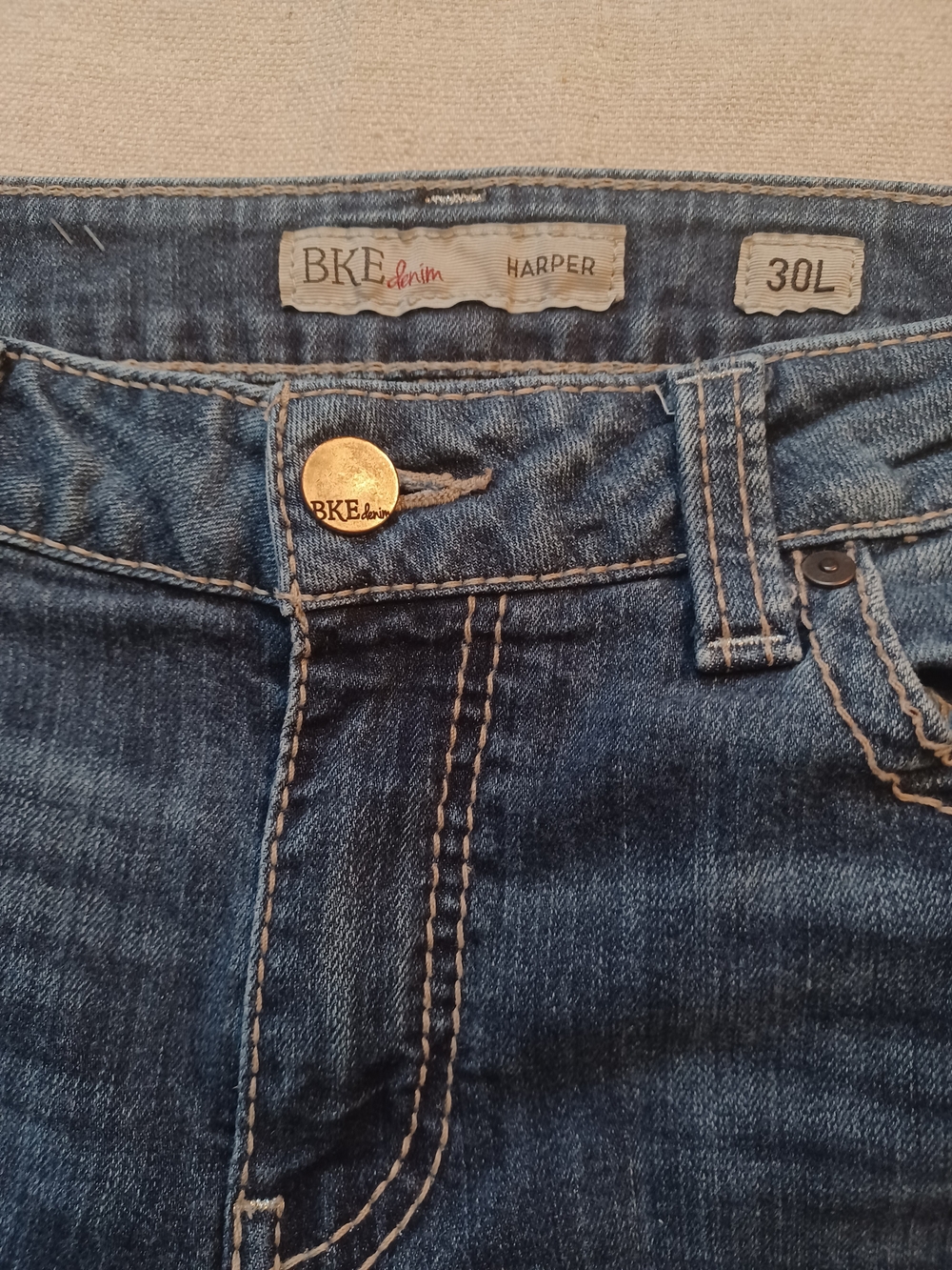 BKE Harper Skinny Stretch Jeans Women's Size 30L - Picture 2 of 8
